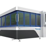 500w ლითონის ბოჭკოვანი ლაზერული ჭრის მანქანით დანა მაგიდის მსუბუქი ბილიკის სისტემით